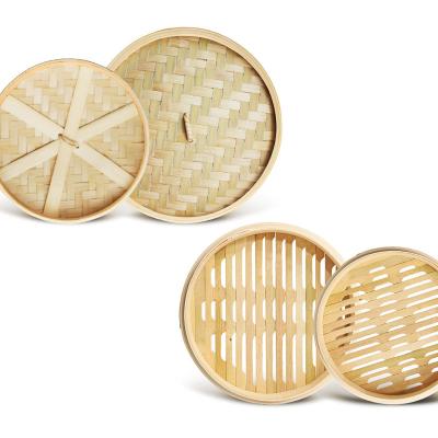 China Sustainable Plant Mini Food Direct Bamboo Bread Steamer Baskets for sale