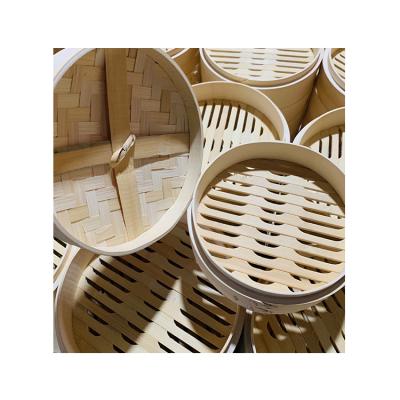 China 10 Inch Basket Food Basket Bamboo Steamer Support Viable Customization for sale