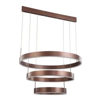 China Modern Nordic Decorative Aluminum Pendant Lights Ring Led Chandelier Pendant Lights Acrylic For Simple Living Room for sale