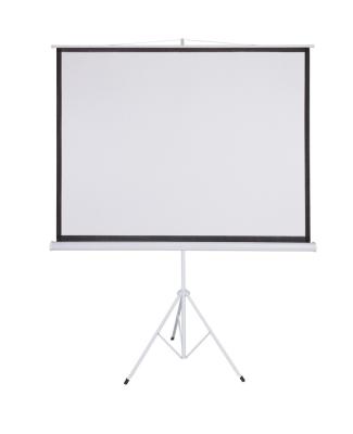 China Portable 100 Inch 4:3 Matte White Standard Tripod Projector Screen Portable for sale