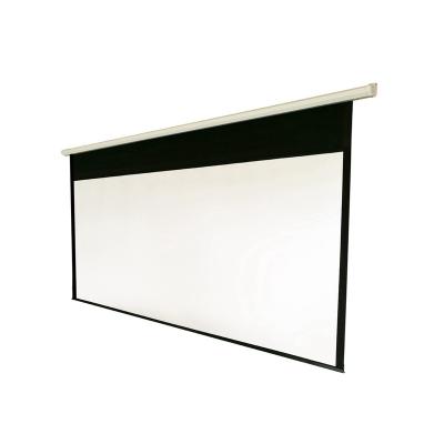 China Electric Ceiling Hanging Matte White 16:9 120 Inch Electric Projector Screen With Remote for sale