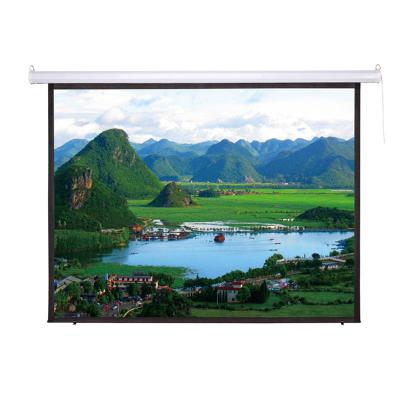 China 4:3 100inch Matte White Motorized Electric Premium Quality Electric Movie Theater Screens Projector for sale