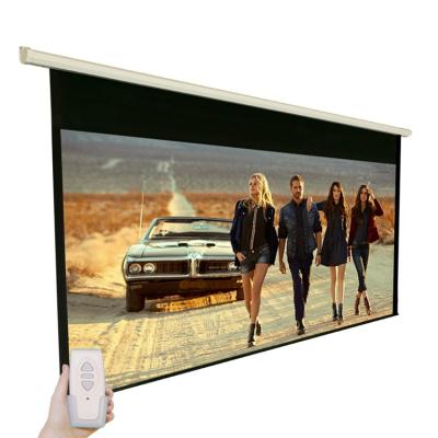 China Matte White Electric High Quality Electric 16:9 Motorized 120 Inch Projector Screen for sale