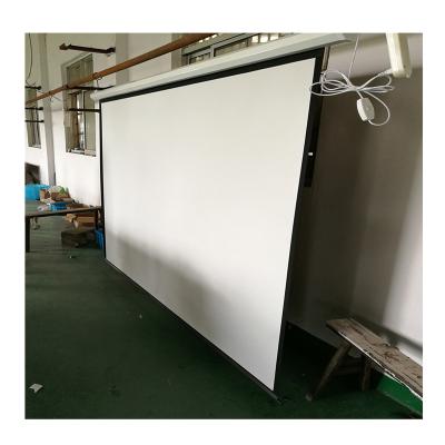 China 120inch Electric Glass Beaded / Motorized Electric Screen For Projector Screen Auto Projection Screen With Remote Control for sale