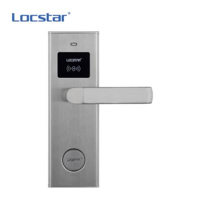 China 304 Stainless Steel Hot Selling Locstar Rfid Key Card Access With Handle Electronic Security Hotel Locking System Door Lock for sale