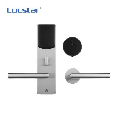 China Locstar Zinc Alloy Unique Split Hotel Key Card Locks Security Rfid Hotel Lock System Digital Hotel Smart Door Lock for sale