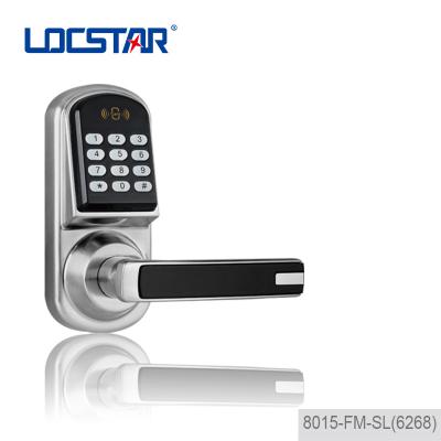 China 200 Password Locstar Digital Smart Door Locks Rfid System Hotel Key Card Locking Access With Handle Keypad Door Lock for sale