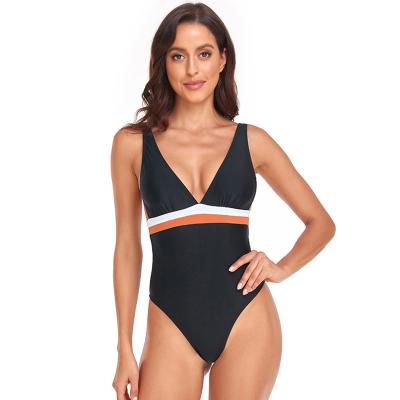 China Women Sexy Bandage Swimwear Bandage Swimsuit Beach Wear Female Summer Swimwear 2023 New Breathable Solid Black Deep V-Neck One-Piece Monokini for sale