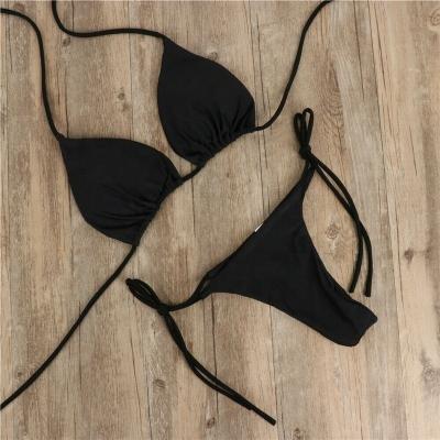 China Custom Plus Size Bikini Swimsuit Women Swimwear OEM Customized Hot Sale Bandage Thong Bikinis Set Female Swimsuit Beachwear Wholesale bath for sale