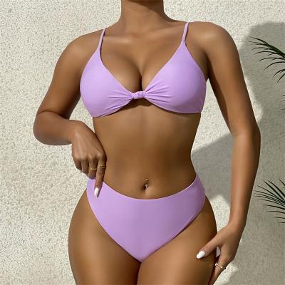 China Sexy Breathable Bikini Swimwear Women 2023 New Solid Sling Bikinis Set Biquini Summer Beach Wear Swimwear Female Thong Swimwear 2 Pieces for sale