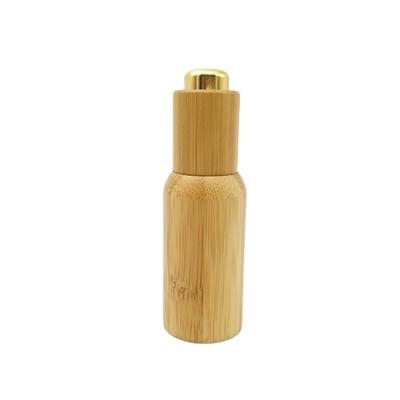 China New Personal Care Cosmetic Packaging 30ml Essential Oil Bamboo Glass Bottle With Dropper Manufacturer/Wholesale for sale