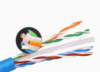 China ETL 23AWG HDPE 4 Pair Cat6 Cable 0.57mm Copper cat6 internet cable for sale