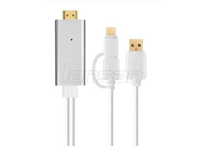 China 2 In 1 Micro USB / Type C To HDMI Adapter For Type C Phone / Samsung for sale