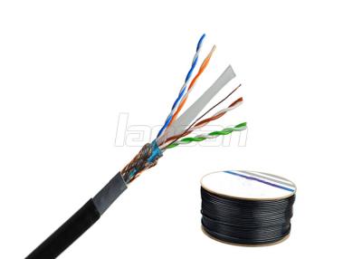 China Polyethylene SFTP PVC Cat6 Cable Al Foil 23AWG HDPE Cat6 Shielded Cable for sale