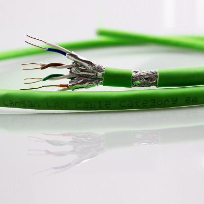 China O revestimento Cat6A Lan Cable do PE do PVC, rede de Al Foil Cat 6a cabografa 4 pares torcidos à venda