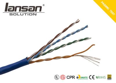 China BC Material UTP Cat5e Cable 24AWG ANATEL Polyethylene Normal CPR PVC for sale