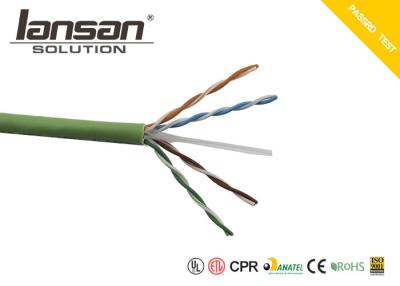 中国 Unshield Cat6 LANケーブル23AWG LANネットワークはカスタマイズされるポリ塩化ビニール ジャケット305Mをケーブルで通信する 販売のため