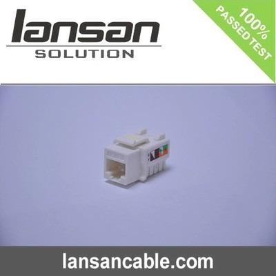 China ETL ABS Ethernet Rj45 Connector 125vac UTP Keystone Jack Cat5e 50U for sale