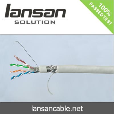 China Doppeltes abgeschirmtes Cat6A Kabel des Getriebe-, Kabel AL Foil- + Einfassungs-Netz-Cat6A SFTP, Durchlauf-Plattfisch-Test zu verkaufen