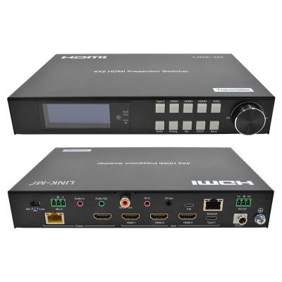 China 18 Gbps 4K Video HDMI Switch 2.0 HDBaseT Switch mit HDMI und USB - C Eingängen zu verkaufen