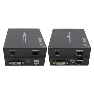 China DVI Fiber Optic HDMI Extender 2KM LC KVM DVI Extender Over Fiber for sale