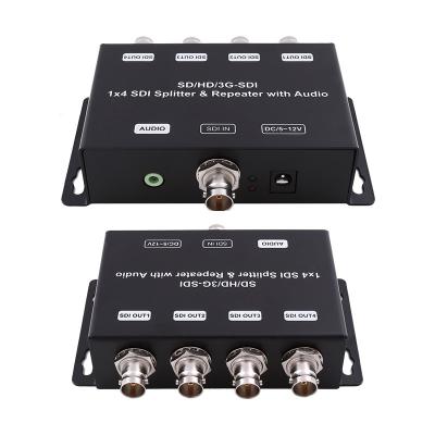 China HD/SD-SDI 1 to 4 Distribution Amplifier Repeater with Audio 75 ohms Output Impedance for sale