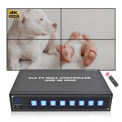 China 2 X HDMI In 4K Video Wall Controller With USB Support 2x2 1x4 1x3 1x2 4K60Hz Splicing Box For Advertising for sale