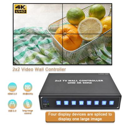 China 4K Video Wall Controller voor professionele presentaties, 2x2 Video Wall HDMI Controller Te koop