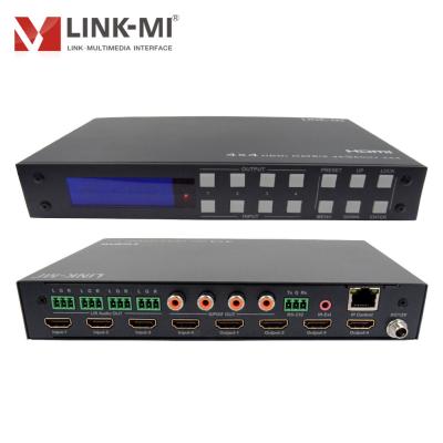 China 4K 4x4 HDMI Matrix HDMI 2.0b Matrix with HDCP 2.2 and DCI-P3/Rec.2020 Color Space Support for sale