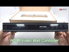 1x4 hdmi video wall controller support usb-c input, audio, rs232