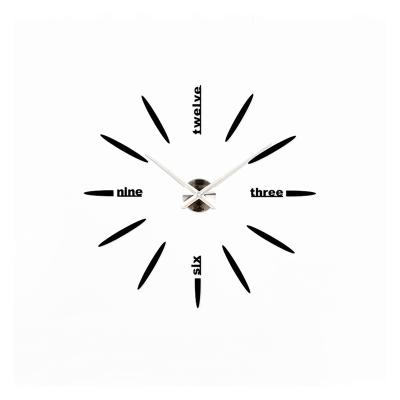 China Large Size Lightweight Hot Selling Amazon DIY Sticker Decorative 3D Wall Clock for sale