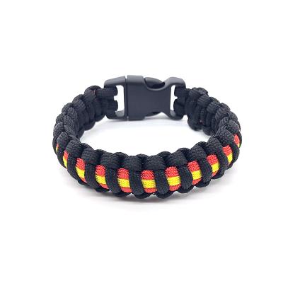 China Fashion Bracelet Wholesale 550 Paracord Woven Survival Bracelet Custom ESP Flag Paracord Bracelet for sale