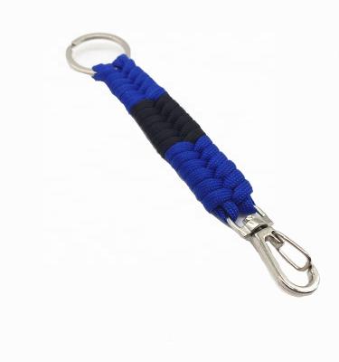 China Outdoor sports wholesale main chain 550 blue and black nylon paracord stripe paracord main chain for sale