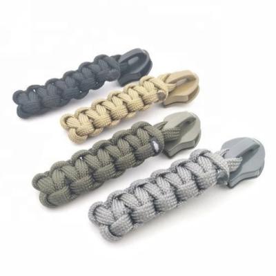 China Wholesale nickel free handmade nylon paracord zipper puller for bag clothes rope weave nylon zipper puller for sale