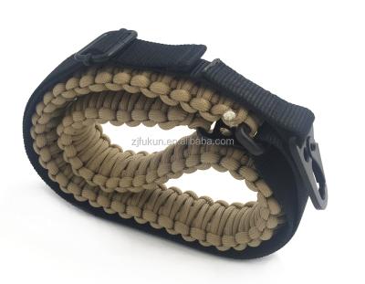 China New Fashion Survival Bracelet Custom Handmade Paracord Rifle Spears Gun Sling With Black Clasp for sale