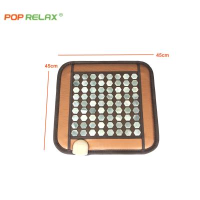 China Healthy POP RELAX Tourmaline Heated Stone Korea Germanium Mattress Heating Pad Electric Far Infrared Physiotherapy Jade Seat Mat for sale