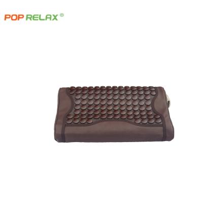 China Comfortable POP RELAX Electric Heated Massage Stone Therapy Sleep Pillow Solid Tourmaline Pillows for sale