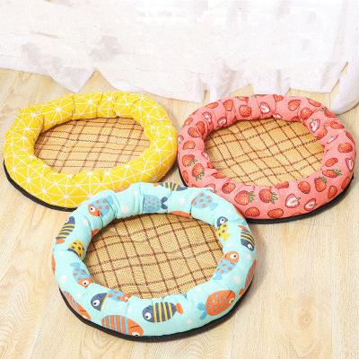 China 2022 Sustainable Wholesale Berber Soft Fleece Canvas Around Small Dog Bed for sale