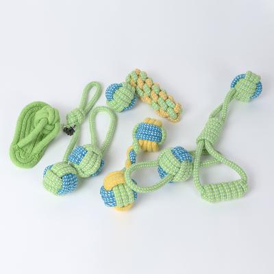 China Wholesale Stored Dog Chew Rope Pet Molars Bite Resistant Knot Toy Dog Tooth Knot Clean Rope Toys For Dogs for sale