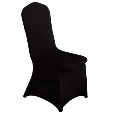 China Washable Universal Black Wedding Banquet Dining Event Chair Covers Seat Cover For Chair for sale