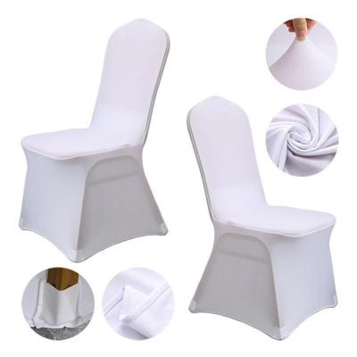 China OEM Washable Solid Polyester Elastic Stretch Party Wedding Banquet Dining Event Chair Covers for sale