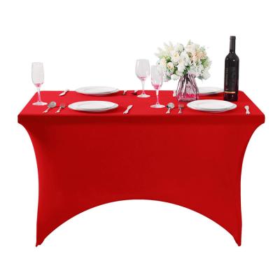 China Modern Spandex Table Cover Universal Fitted Stretch Table Cloth For Party Banquet Wedding Events for sale