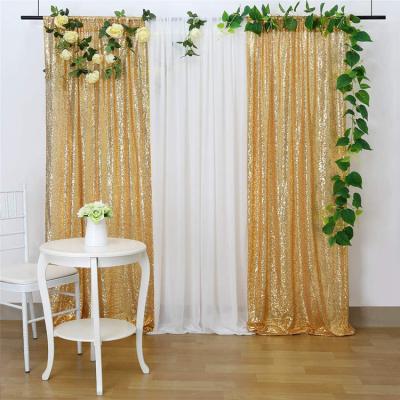 China OUTDOOR WELDDING HOME PARTY decor wedding stage decoration gold sequin backdrop curtain for wedding event party for sale