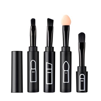 China Angular Blush Portable Eyeshadow Brush Female Eyebrow Brush Beginner Makeup Beauty Tools 4 Piece Combo Set for sale