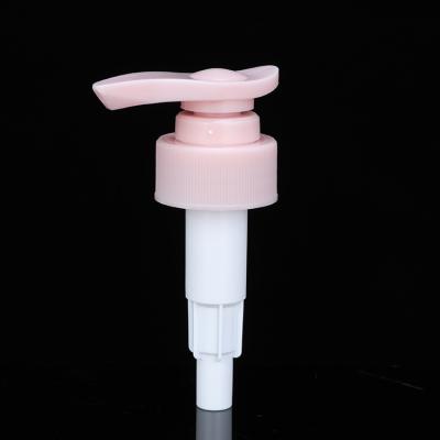 China Spill No 33/410 Pink PP Plastic Ribbed Lotion Pump Replacement For Bottle for sale