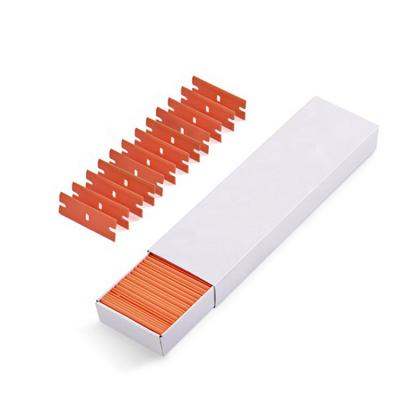 China Ehdis Plastic Double Edge Scraper 100Pcs Double Edge Razor Scraper Cleaning Blades for sale