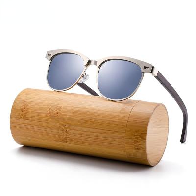 China 2021 Men's Sunglasses Retro Wooden Eyebrow Retail Wooden Vintage Glasses Metal for sale