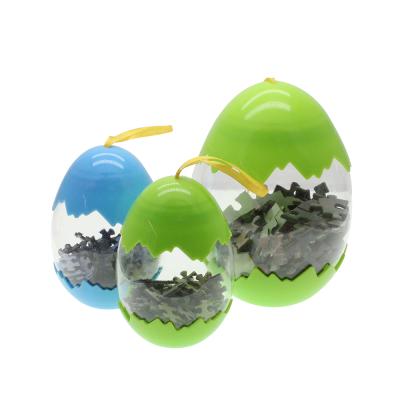 China Hot Colorful Non-toxic Colorful Jigsaw Puzzle Children's Wooden Egg Dinosaur Montessori Animal Educational Toys for sale