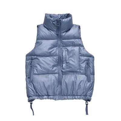 China 2021 Fashion Short Top Waterproof Windproof Loose Jacket Outdoor Sports Winter Waterproof Casual Women's Vest for sale