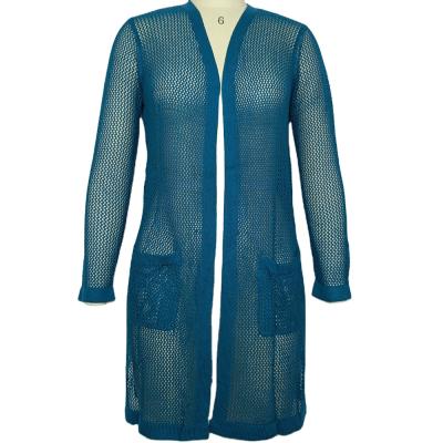 China 2021 breathable new style plus size lightweight mesh cardigan sweater along for sale